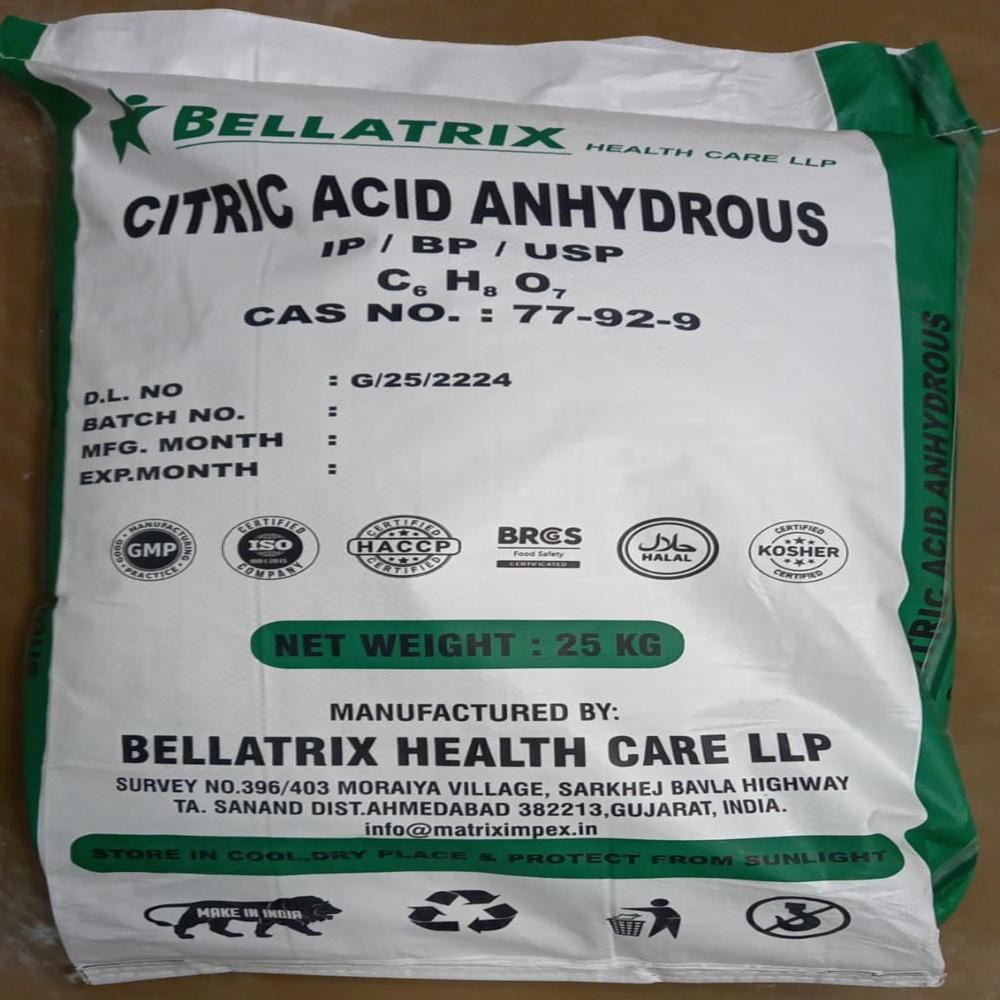 Citric Acid Anhydrous IP