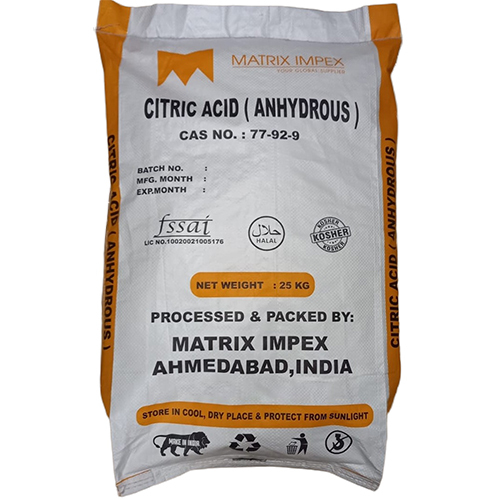 25 KG Citric Acid Anhydrous