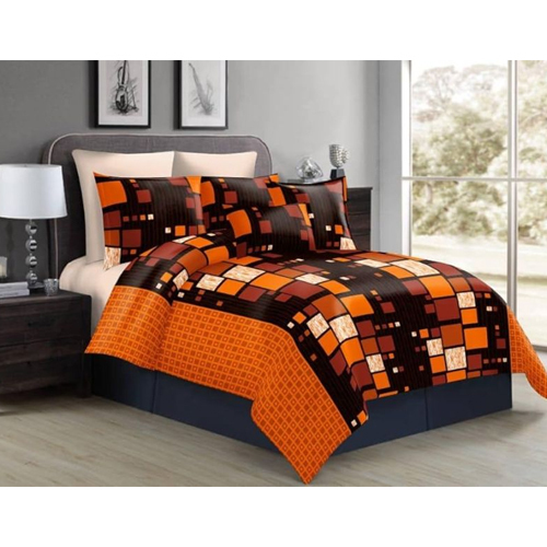 Fancy Cotton Double Bedsheet - Color: Different Available