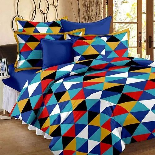 Multicolor Cotton Double Bedsheet - Color: Different Available