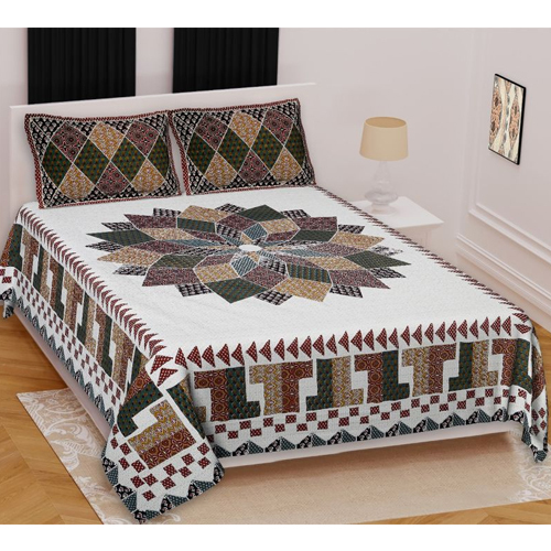 Kashish Jaipuri Pure Cotton Bedsheet - Color: Different Available