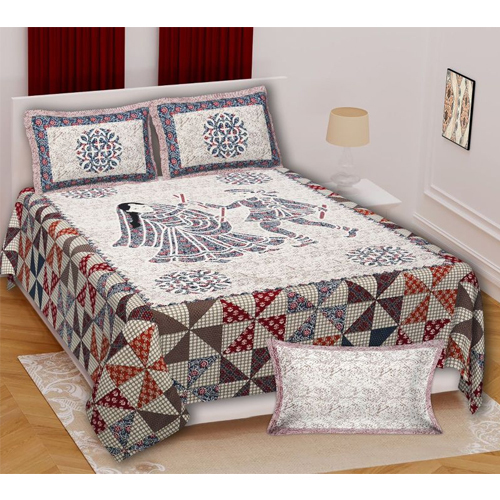 Pure Cotton Barmeri Print Bedsheet - Color: Different Available