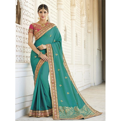Embroidered Silk Saree - Color: Different Available