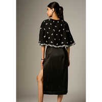 Lehr Midi Dress With Cape