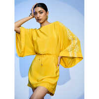 Lehr Kaftan Mini Dress - Color: Yellow