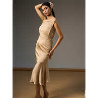 Lehr Off Shoulder Structured Midi Dress