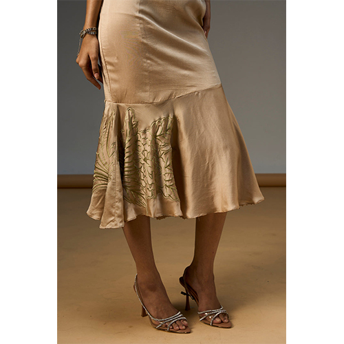 Lehr Off Shoulder Structured Midi Dress