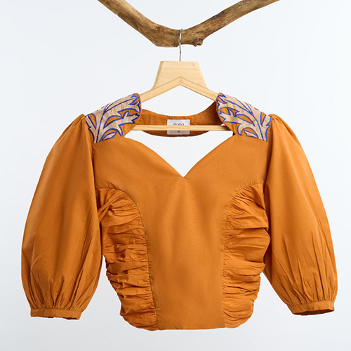 Lehr Fancy Bow Tie Cropped Top