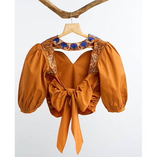 Lehr Fancy Bow Tie Cropped Top