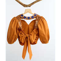 Lehr Fancy Bow Tie Cropped Top