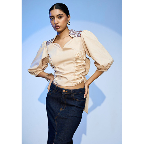 Lehr Bow Tie Cropped Top