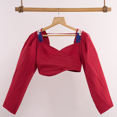 Lehr Pink Wrap Cropped Top - Color: Different Available