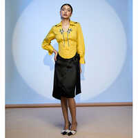Lehr Yellow Corset Shirt