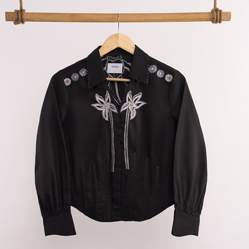 Lehr Black Corset Shirt