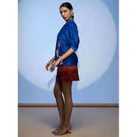 Lehr Blue Puff Sleeve Shirt