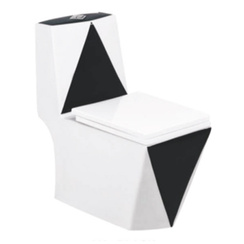 111-Black Designer One Piece Toilet