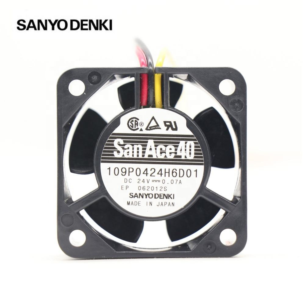 Sanyo 109p0424h6d01 24v Dc 0.07a 40x40x20mm 4cm Fanuc Equipment Micro Axial Cooling Fan Cnc Mini Fan Func Cooling Fan - Color: Black