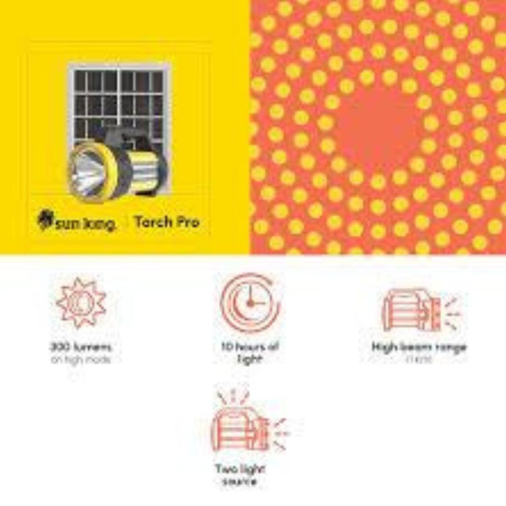 Sun King Torch Pro Solar-Powered Rechargeable Lantern