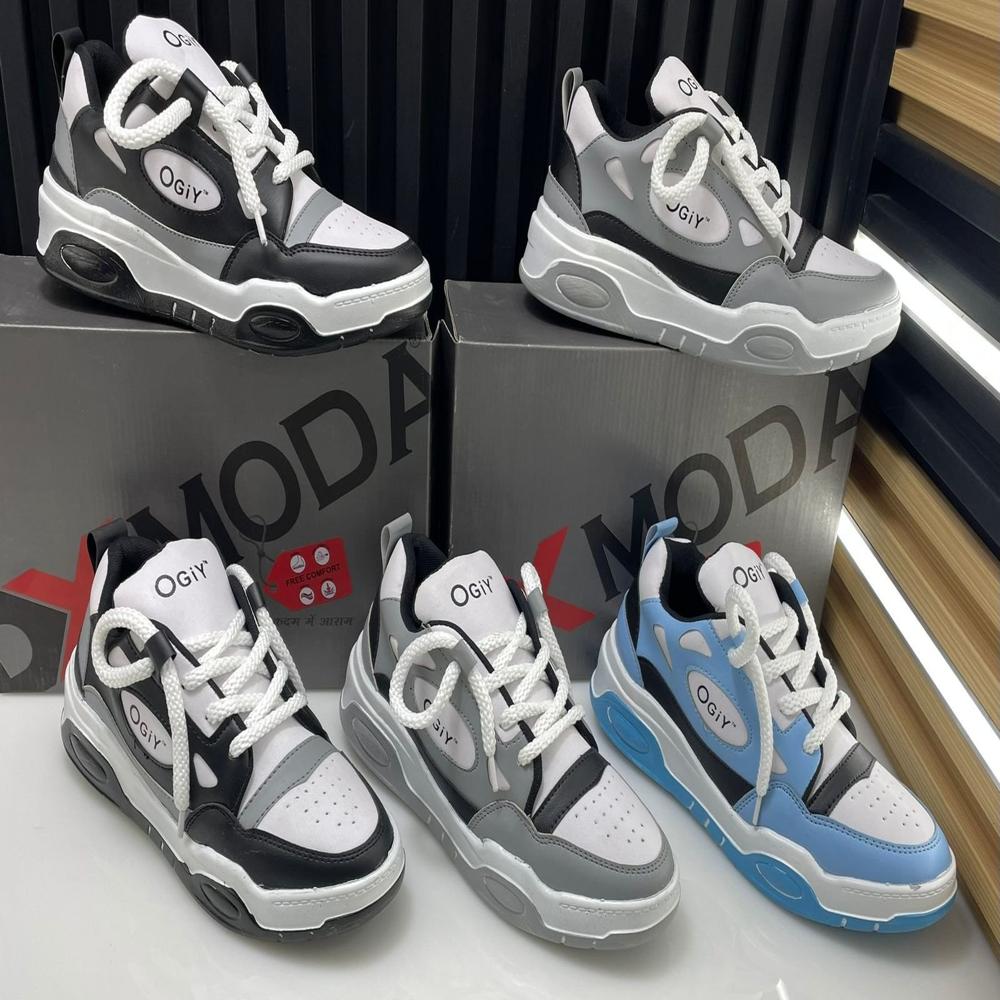 Sneaker Shoes - Synthetic Material, Standard Size, Multicolour | Water Resistant, Cushioned Insole, Airmix Outsole For Added Traction