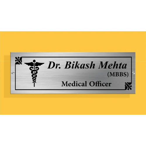 Doctors Name Plate - Application: Home And Office