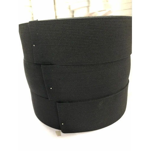 Crochet Elastic - Nylon-Polyester Blend, 2-200 mm Width, Black Color | Open Knit Structure, Breathable, Soft, Flexible, Eco-Friendly