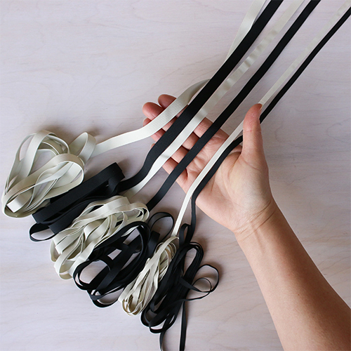 Swimwear Elastic Tape - Color: Black