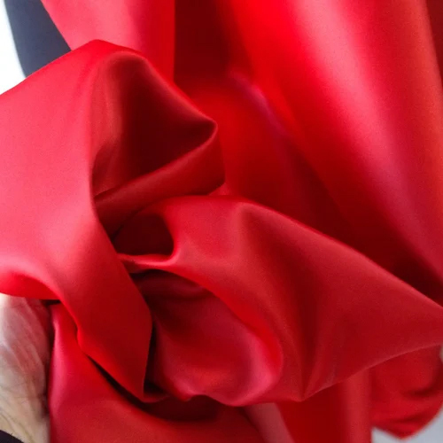 Red Spandex Polyester Fabric