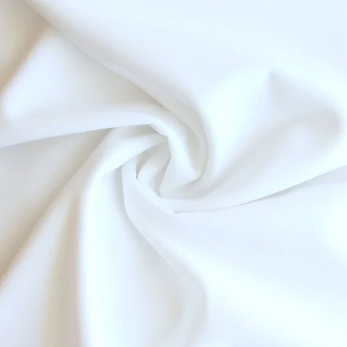 Lycra Polyester Knitted White Fabric - Attributes: Colourfastness