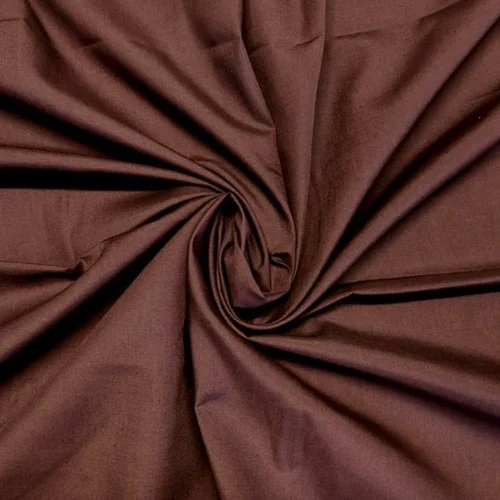 Brown Poly Cotton Fabric - Attributes: Stain & Wrinkle Resistant