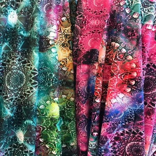 Poly Lycra Knitted Dyed Fabric