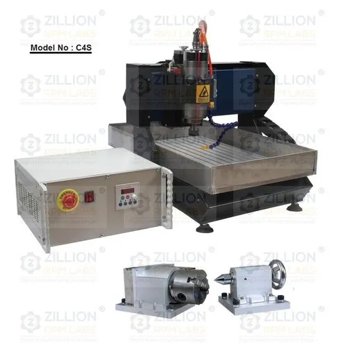 4 Axis Metal Cnc Table Top Machine - Color: Grey