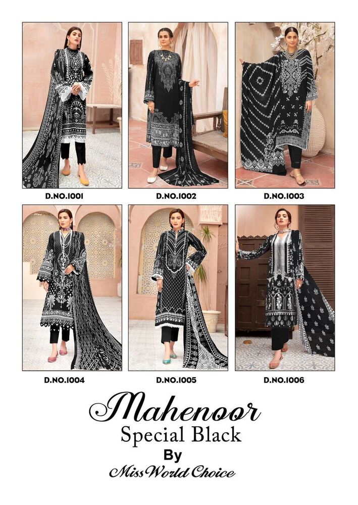 Miss World Mehnoor Vol-01  Karachi Dress Material