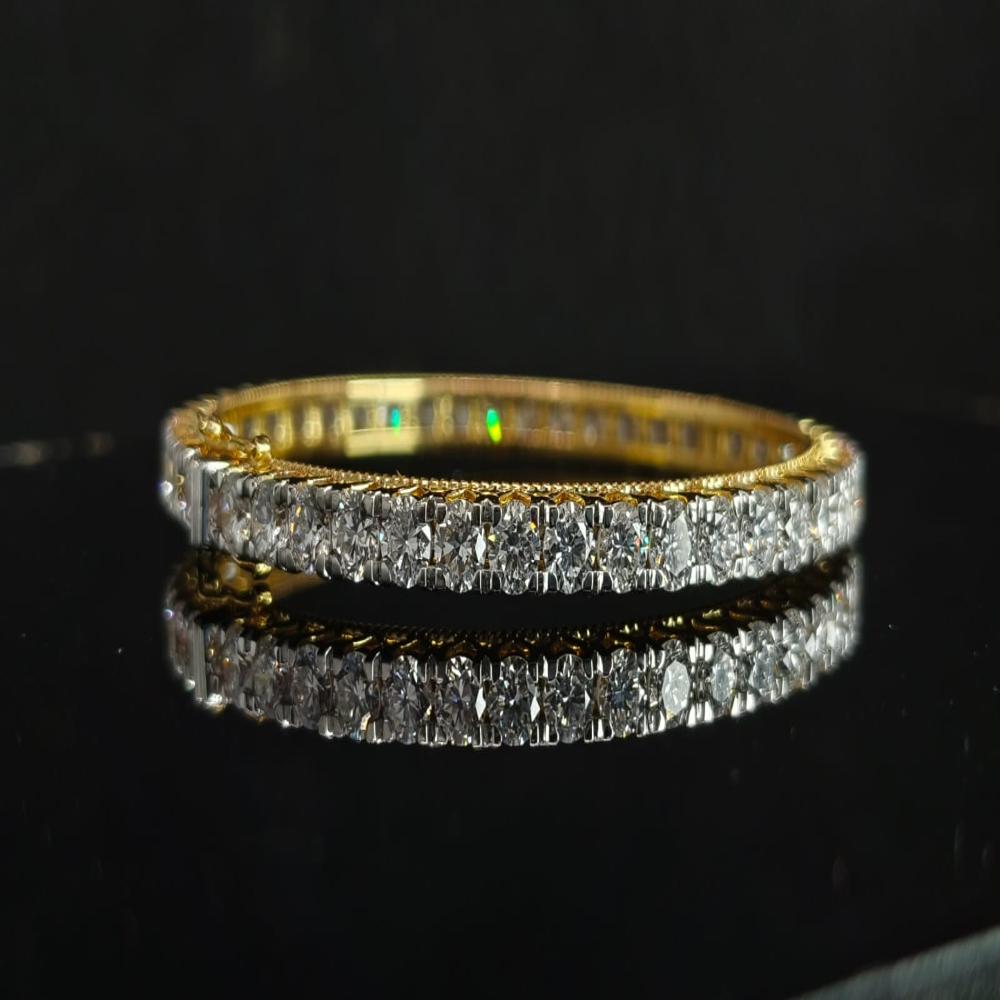Eternity Sparkling Solitaire Natural Diamond Bangle