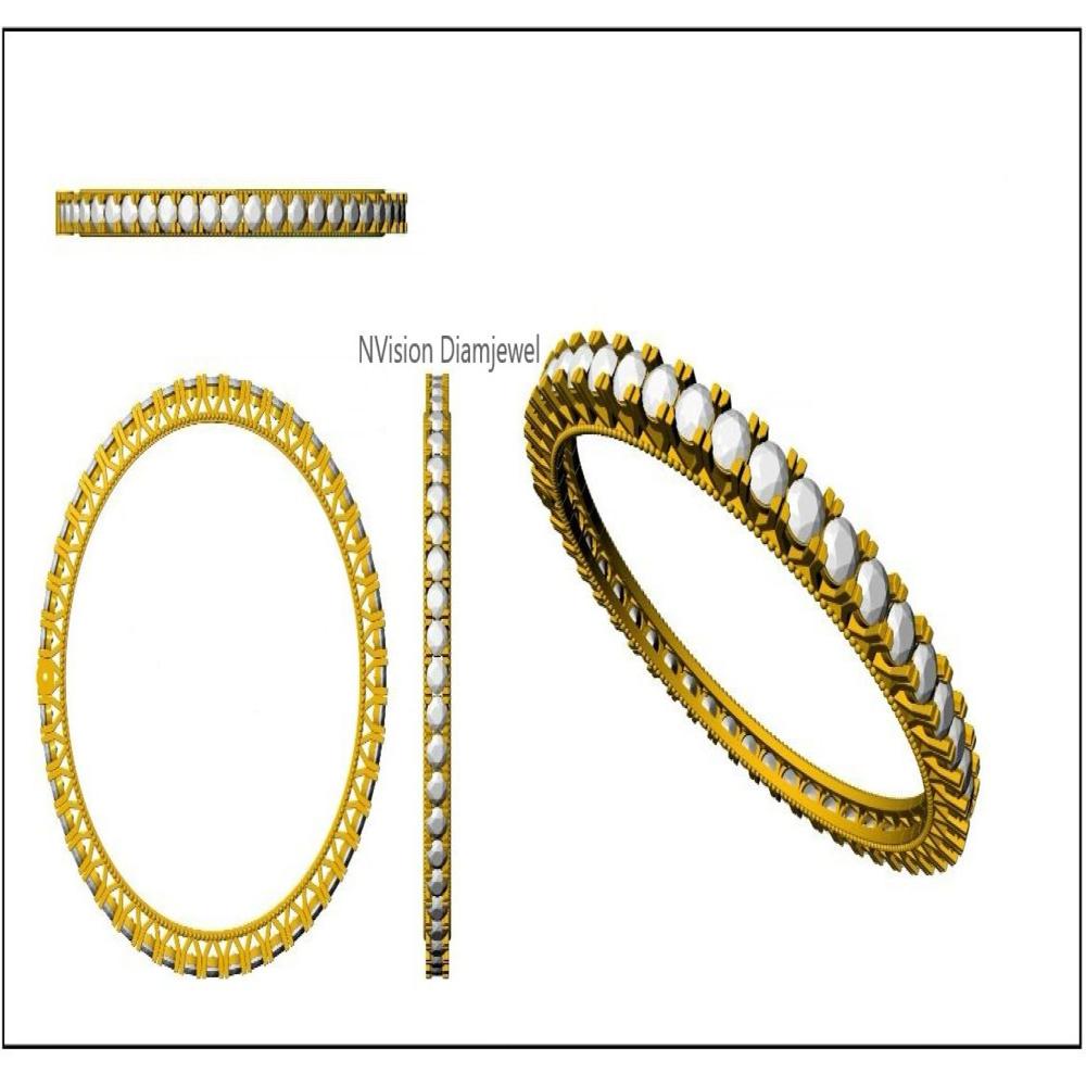 Eternity Sparkling Solitaire Natural Diamond Bangle