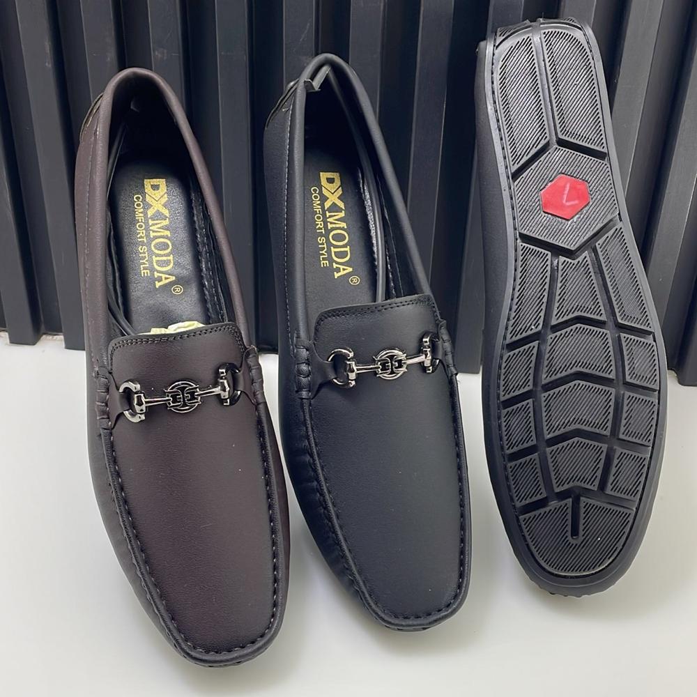 Loafer Shoes - Leather, Standard Size, Multicolor | Stylish & Comfortable Design With Anti-sweat Lining, Non-slippery Pvc Sole
