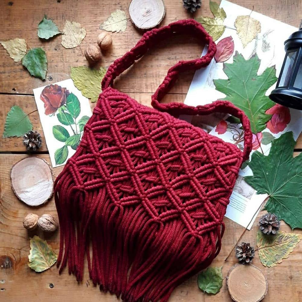 Mb102 (Macrame Bag) - Color: Brown