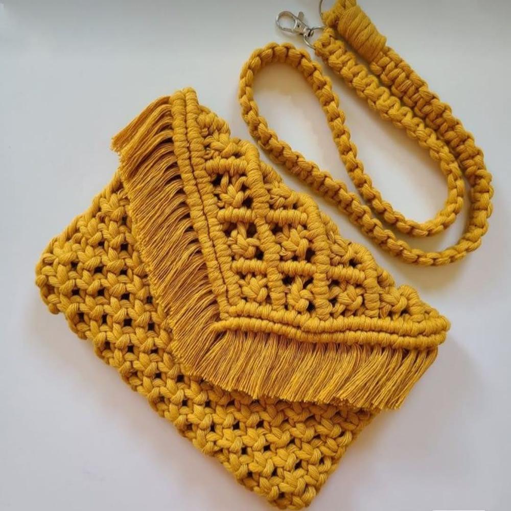 Mb102 (Macrame Bag) - Color: Brown