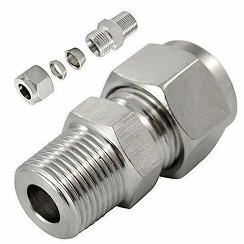 Double Ferrule Pipe Fitting - Color: Silver