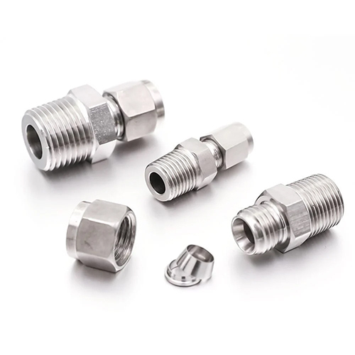 Industrial Stainless Steel Ferrule Fitting - Color: Silver