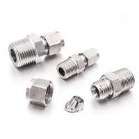 Industrial Stainless Steel Ferrule Fitting - Color: Silver
