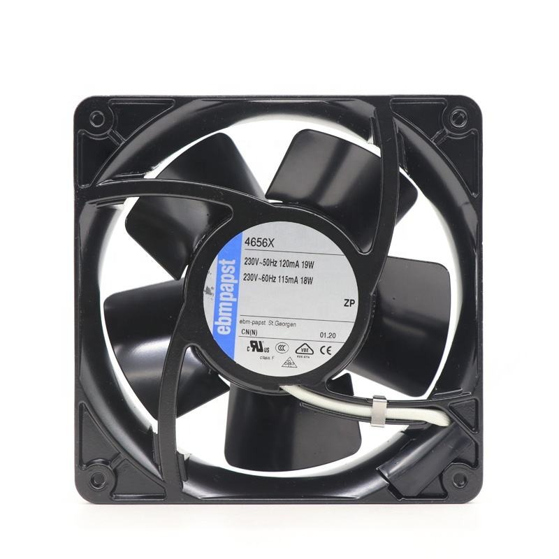 Ebmpapst 4656X 12038 120X120X38mm 230V AC 18W 12cm 160m3/h 2650RPM Ball Bearing Cabinet Square Axial Cooling Fan