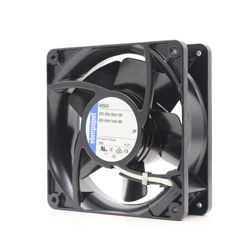 Ebmpapst 4656X 12038 120X120X38mm 230V AC 18W 12cm 160m3/h 2650RPM Ball Bearing Cabinet Square Axial Cooling Fan