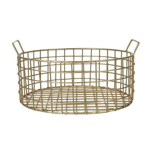 Gold Finish Wire Basket