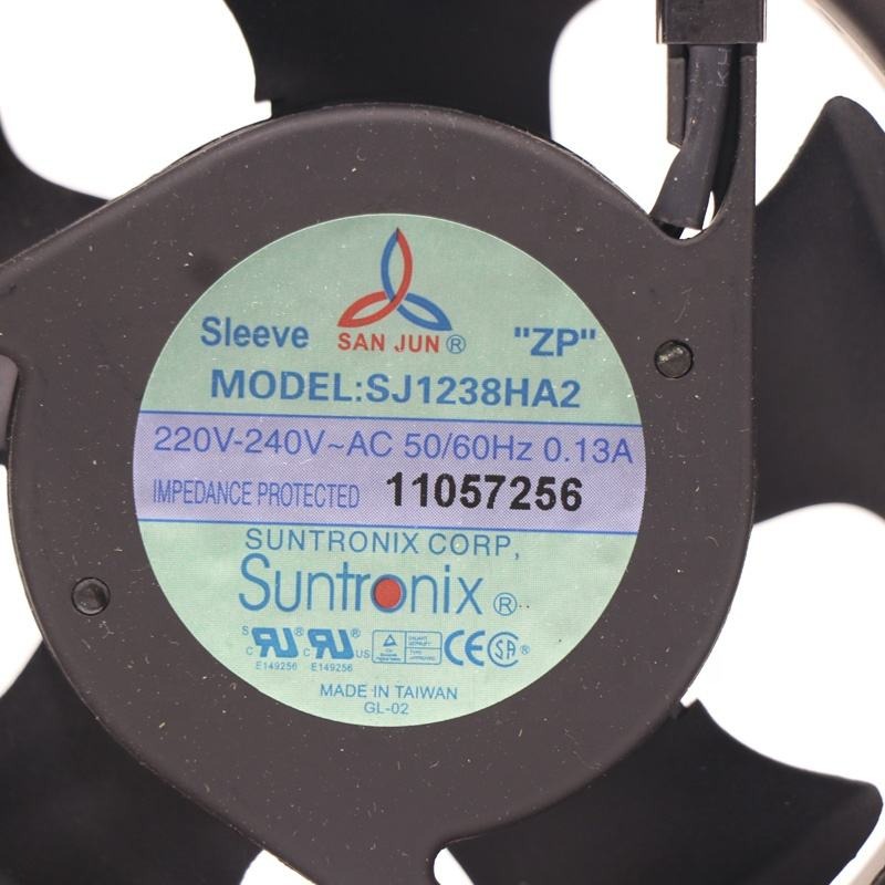 SJ1238HA2SAT SAN JUN 220V AC 12038 120X120X38mm 12cm 21W 84CFM 2600RPM 0.13A Cabinet Sleeve Bearing Axial Flow Cooling Fan