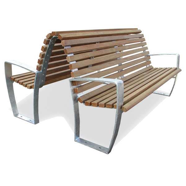 Double Sided Stainless Steel Bench - Design: Modern