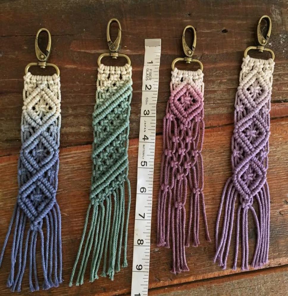 Mkc42 Macrame Key Chain (5 Piece) - Color: Multicolor