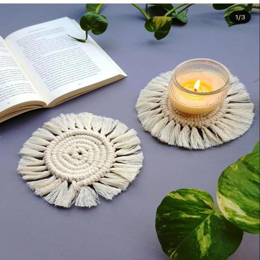 MCS74 Macrame Table Coaster (Set of 4 piece)
