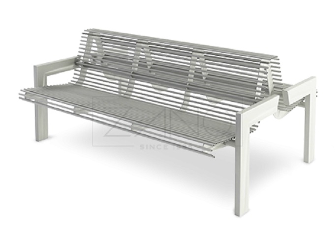 Double Sided Stainless Steel Bench - Design: Modern