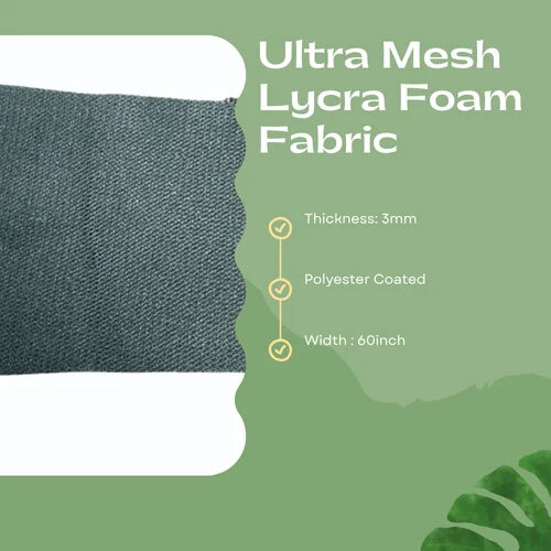 3mm Ultra Mesh Lycra Foam Lamination Fabric - Color: Grey