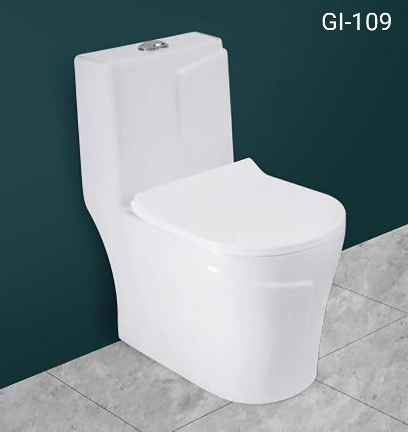 One piece squat toilet